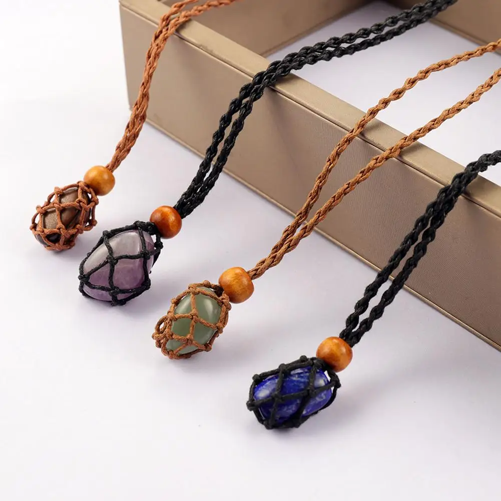 1pc, Crystal Necklace Holder Cord, Empty Stone Holder, Adjustable Crystal  Holder, Braided Necklace Adjustable Length Crystal Stone Lucky Stone Pendant  Net Cord Necklace Necklaces for Jewelry Making DIY