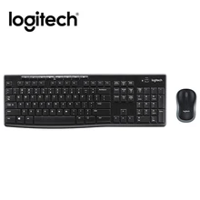Logitech MK270 Мышь клавиатура комбо набор 2,4G Беспроводной оптический Мышь с восемью ярлыки стойкий для настольных ПК, новинка
