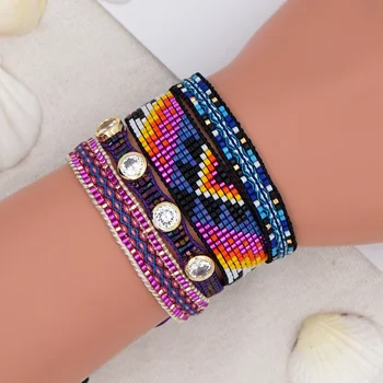 

Go2boho Beading Bracelets For Women Miyuki Bead Jewellery Rhinestone Pulsera Friendship Colorful Jewelry African Beads Bracelet