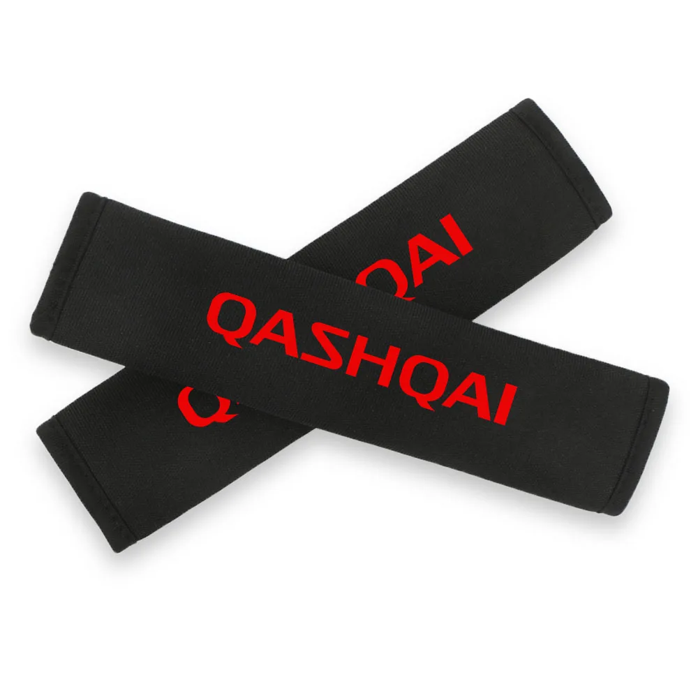 2Pcs Car Seat Safety Belt Cover Soft Cushion Accessories For Nissan Qashqai Juke Micra Leaf Pathfinder 370Z Kicks Navara Nv200