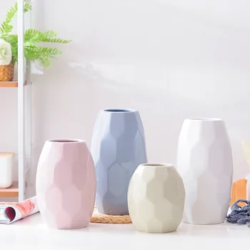 

Ceramic Vase Northern European-Style Home Soft Decoration Vase Decoration Three-piece Set Minimalist Modern Flower Holder Small