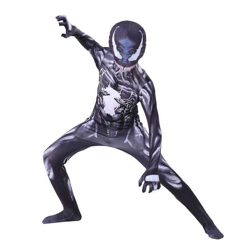 Kids Venom Costume Boys cosplay Superhero Venom Costumes suit Jumpsuit Bodysuit Halloween Costume For Adult Children venom costume bodysuit
