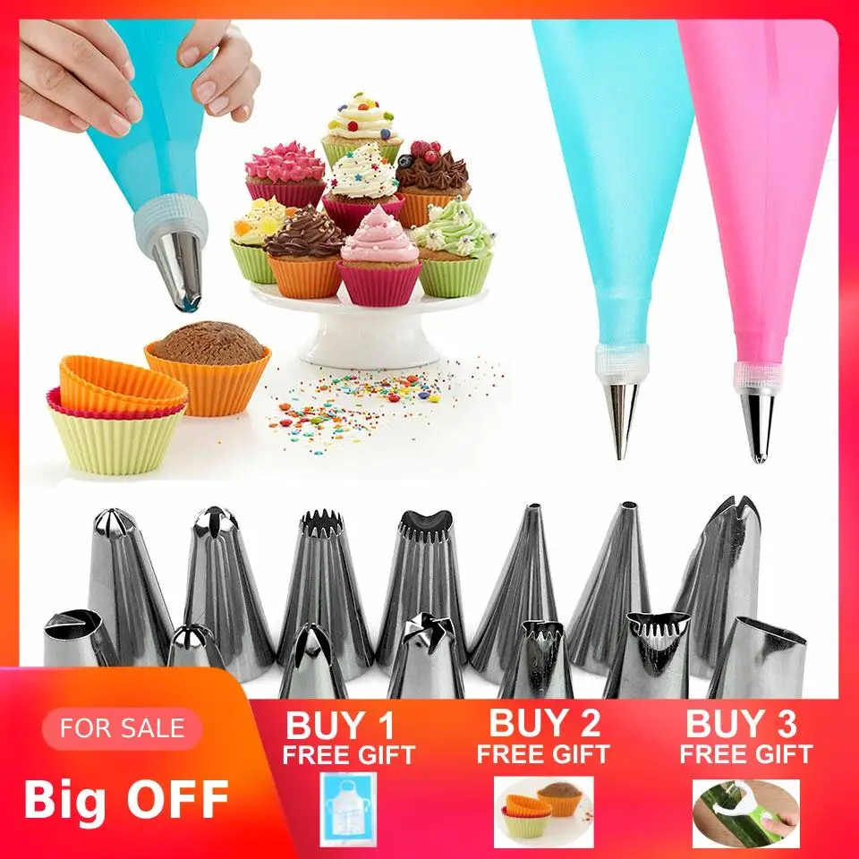 16 шт./компл. кондитерский мешок с насадками|Принадлежности для выпечки| |