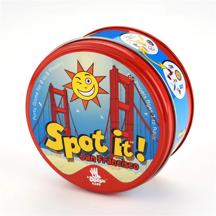 Портативные настольные игры с быстрым наблюдением для семьи SPOT IT metal box английская версия для семейных мероприятий Вечерние
