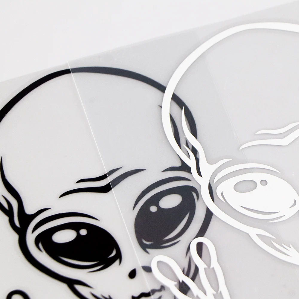 UFO Alien on Board Decalque PVC Dos Desenhos Animados, Creative Car  Styling, Padrão de Aviso Engraçado, Corpo Impermeável Adesivo - AliExpress