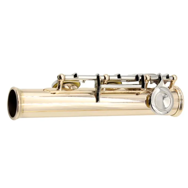 

Gold 16 Holes C Key Flute Cupronickel Body Silver Keys with Storage Bag M7DC
