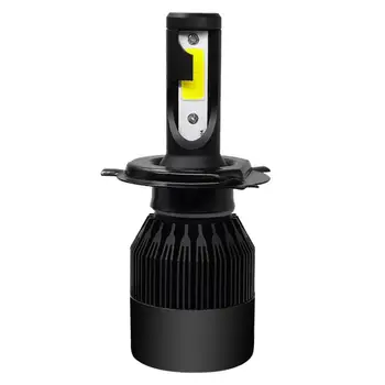 

1x COB H4 HB2 9003 C6 72W 8000LM LED Car Headlight 360° Hi/Lo beam Turbo Light Bulbs Kit 6000K White Lamp Black