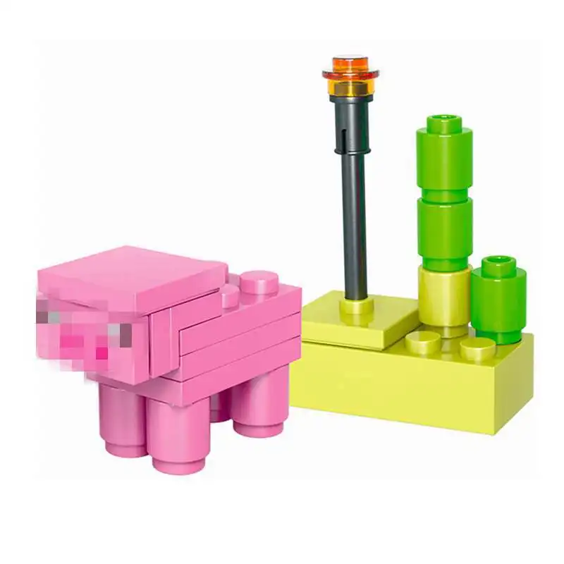 

Legoing Blocks Minecraft Animal The Pig Building Blocks Educational Toys for Children Compatible for Minecraft Figures