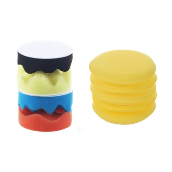 

4Pcs Car Buffer Buffing Polishing Waving Sponge Pads & 5 Pcs Yellow Car Wax Polish Applicator Pad Sponge Pads