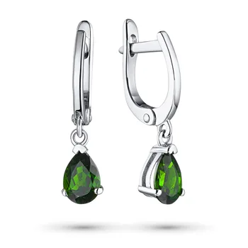 

Earrings made of silver with chrome diopside e0605sg04202511
