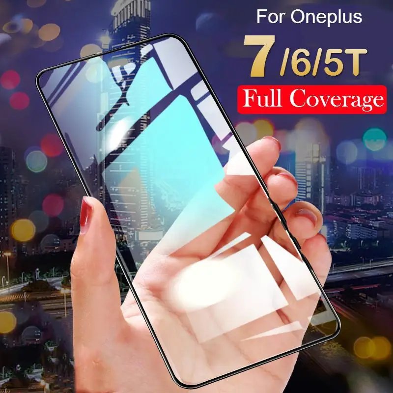 Защитное стекло закаленное с полным покрытием для Oneplus 7T 7 Pro 6 6T 5 5T 1 + 7t 7pro