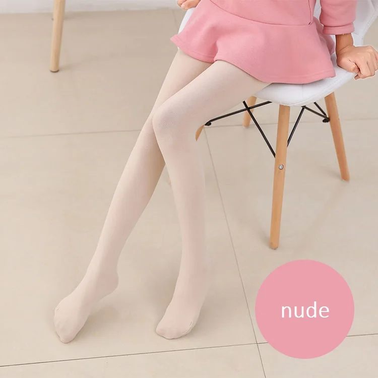 nude thin vevlet Зимние плотные бархатные колготки для маленьких девочек; колготки для танцев; однотонные полиэфирный чулок; детская одежда; детские колготки - Цвет: nude thin vevlet