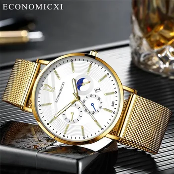 

Reloje 2019 Men Watch Male Stainless Steel Automatic date Quartz Watches Mens Luxury Brand Sport Clock Relogio Masculino