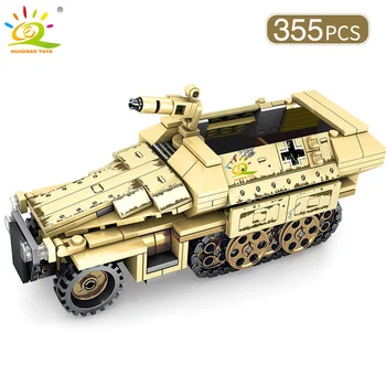 

TOYS 355pcs Military Sd.kfz.251 Armored Vehicle Army Car Truck Soldier Figure Building Blocks Bricks for Children