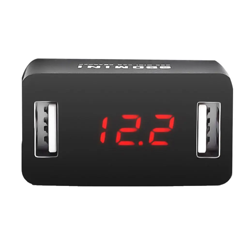 40% !!12/24V OBD LED Voltage Display Dual USB Charging Port Car Vehicle Phone Charger