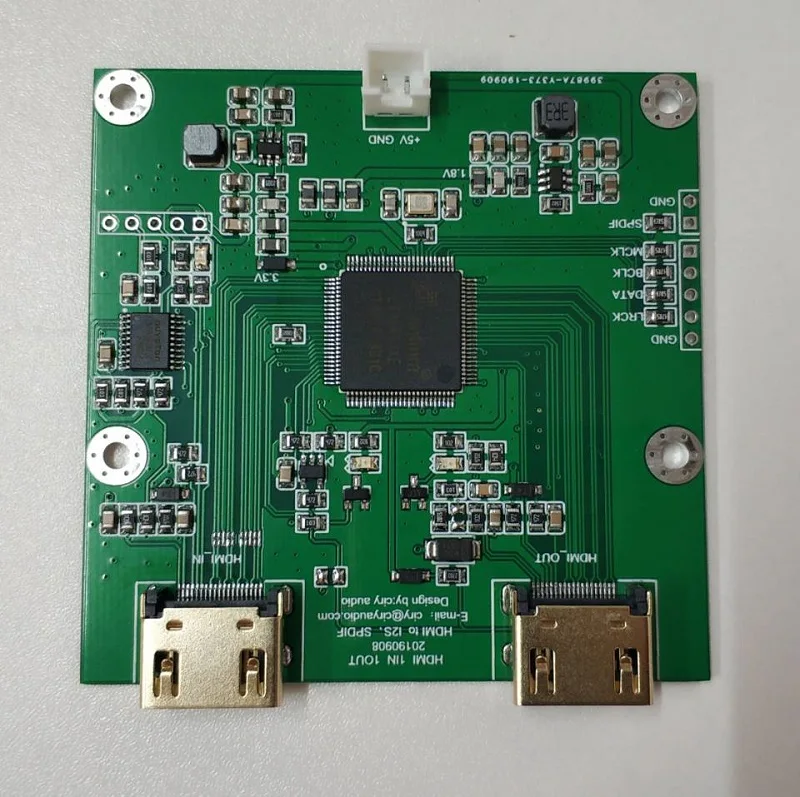 HDMI Digital Audio Extraction Separator HDMI to I2S, SPDIF One in One Out I2S Output