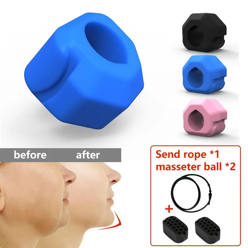 Face Masseter men facial pop n go mouth jawline Jaw Muscle Exerciser chew ball bite breaker training | Красота и здоровье