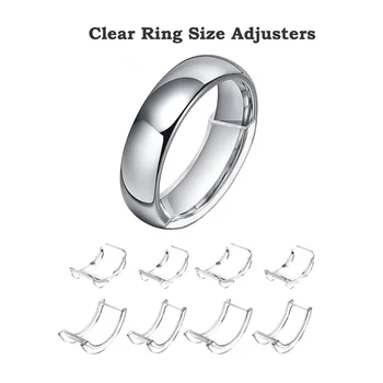 

8 Sizes Silicone Invisible Clear Ring Size Adjuster Resizer Loose Rings Reducer Ring Sizer Fit Any Rings Jewelry Tools
