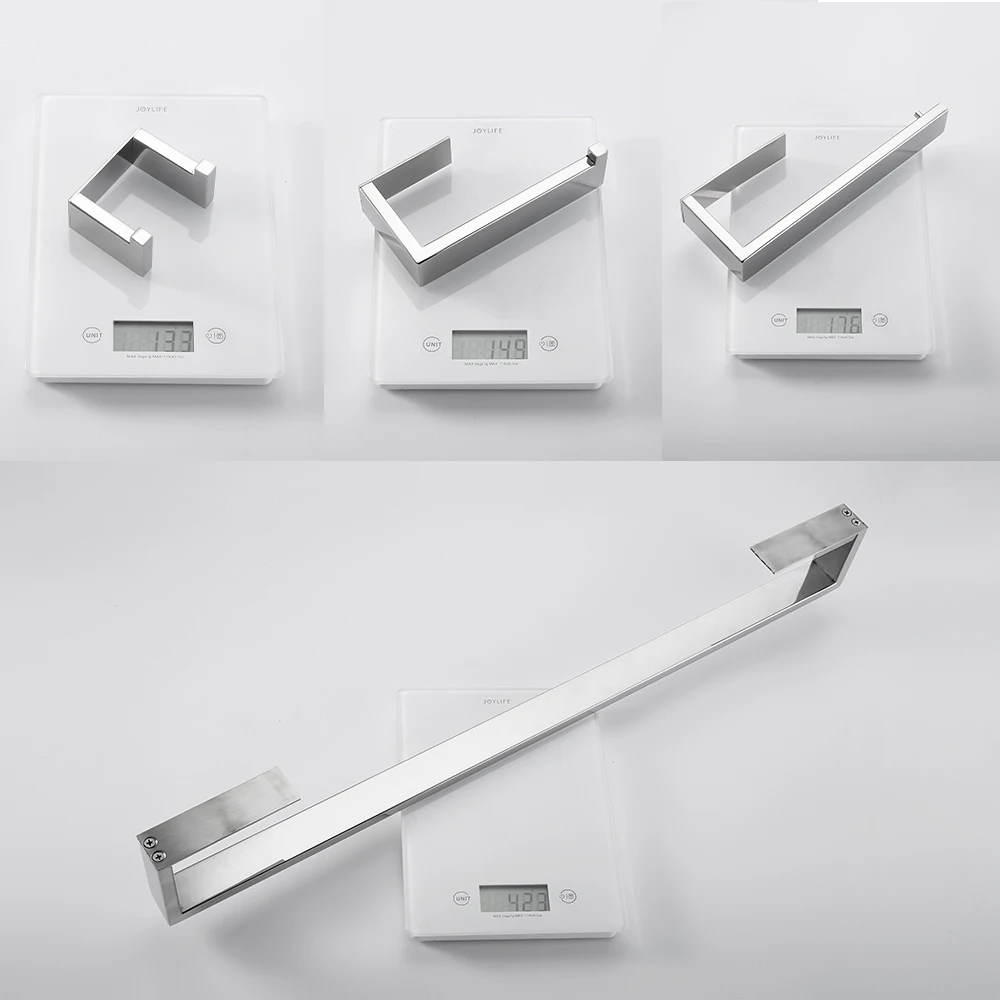 Shelf Adhesive Chrome Towel Bar Set Bathroom Accessories Silver Wall Mount Toilet Paper Holder Robe Hook Rack For Bathroom paper towel holder,toilet paper holder,towel hook,bathroom hardware set,bathroom hardware accessories,clothes hook