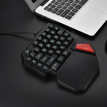 

Single Hand Wired Gaming Keyboard 38 Keys Mini Keypad for Dota OW PUBG AS99