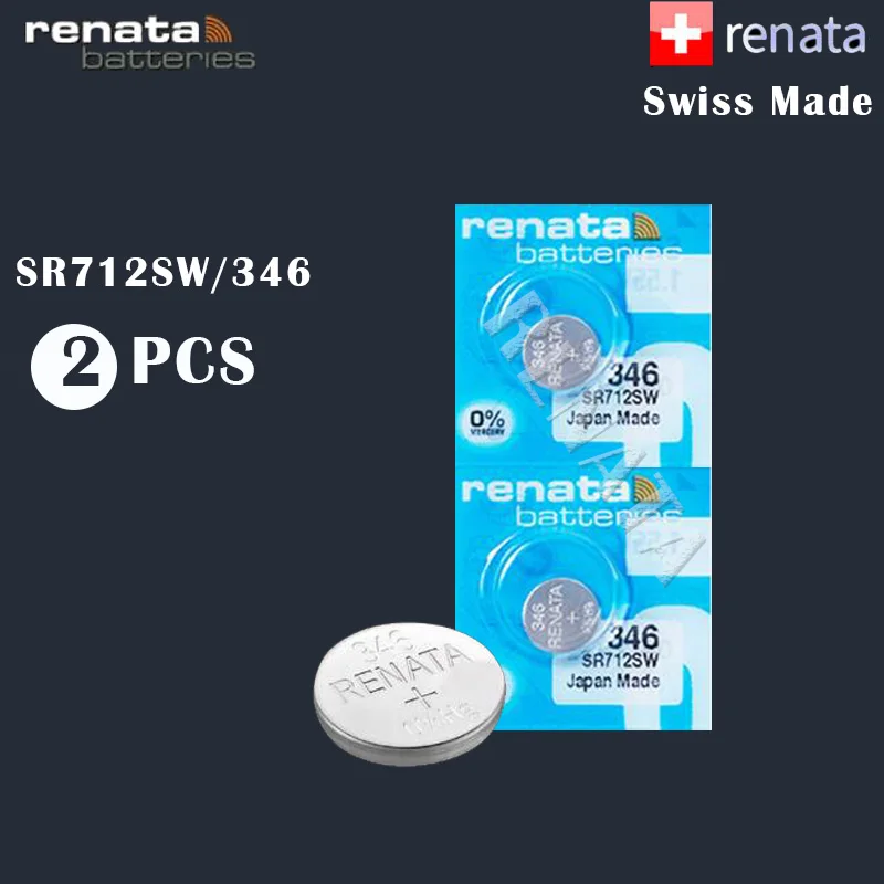 2 шт./лот Renata 346 100% оригинальный новый долговечный SR712SW SR712 RENATA часовая батарейка