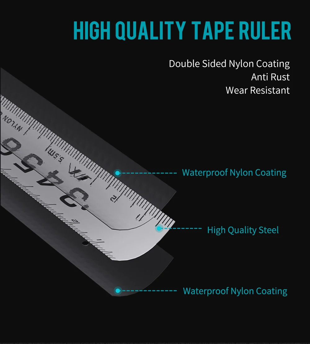 JIMI HOME 5.5M/3.5M Auto Self Lock Portable Tape Measure Coated Tape Ruler with Brake Button Wear Resistant Steel Measuring Tape 6 Hc0be018cc5ba43c484584dd50e611bca9