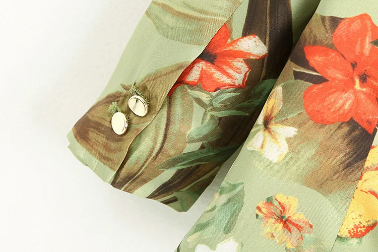 Foreign Trade Single Cross Border AliExpress Summer New Style Western Style WOMEN'S Dress Printed Suit Jacket 02435355330