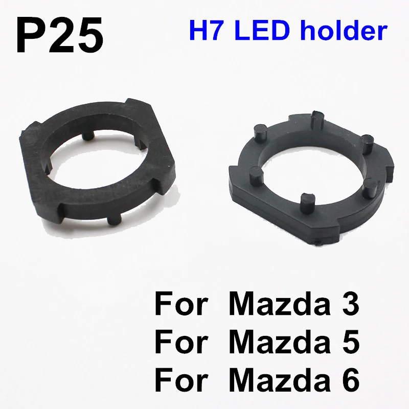 

Rockeybright H7 Car headlight adapter for Mazda 3 LED H7 Bulb Holder Adapters socket base retaining clip for led headlight bulbs