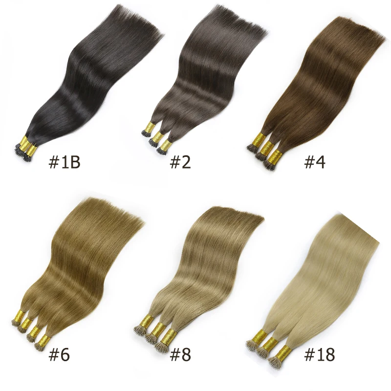 QHP Nano Ring Hair Extensions 100% Raw Virgin Human Hair Stick Pre Bonded Straight 50pc 1g/pc