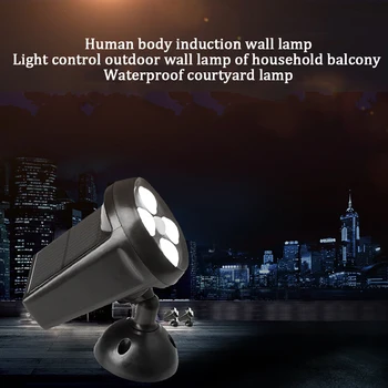 

Adjustable Motion Sensor IP65 Waterproof Energy Saving Solar Powered Corridor Path Wireless Wall Mount Outdoor LED Spotlight