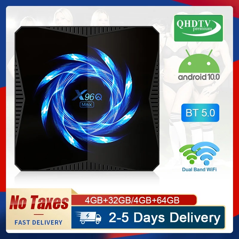 ТВ-приставка X96Q MAX QHDTV Premium Smart Tv на базе Android 10 Allwinner H616 4K HD BT5.0 медиаплеер H.265 X96QMAX |