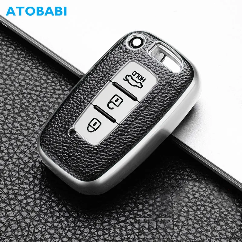 

TPU Car Key Cover For Kia K2 K5 Sorento Sportage Hyundai IX35 I30 Keychain Leather Pattern Smart Remote Control Fob Protect Case