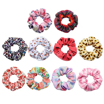 

10pcs/set Bullet Textured Liverpool Fabric Hair Scrunchies 10cm Fabric Head Rope Hair Ties Hairstyle Ponytail,DIY,1Yc10760