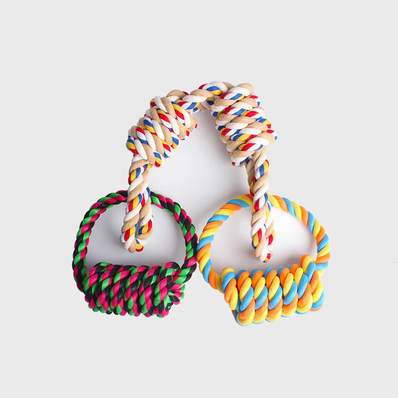 

JORMEL Dog bite rope toys pet grind tooth toys cotton rope material harmless dogs tooth cleaning toys pet dog rope toys