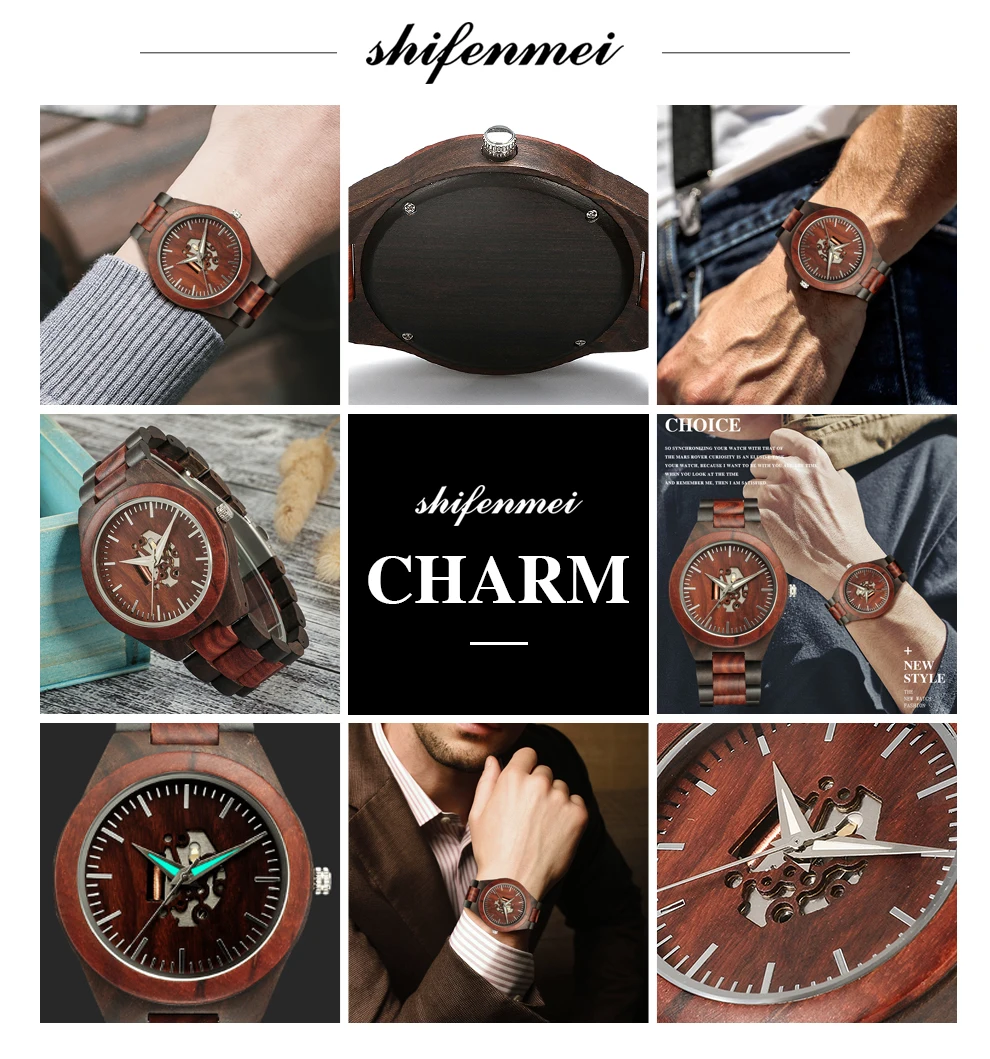 Shifenmei деревянные часы для мужчин s часы Лидирующий бренд роскошные деревянные часы Мужские кварцевые наручные часы полностью Бамбуковые мужские часы Relogio Masculino