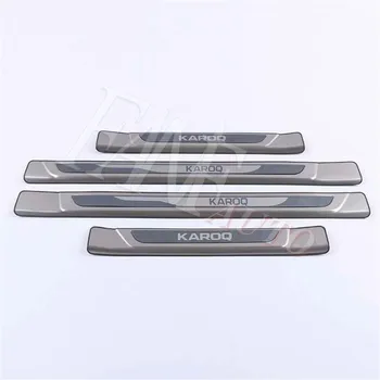 

Stainless Steel Inner Outter Door Sill Scuff Plate Guard Sills Protector Trim For Skoda Karoq 2017-2021