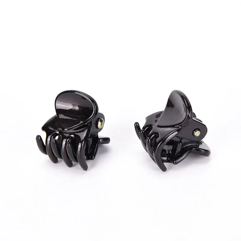 12pcs/Bag Black Hair Clips Clipper Clip Barrettes For Women Ladies Plastic 6 Claws Hairpin Headwear Hair Styling Tools
