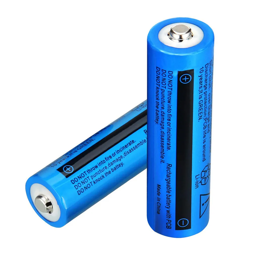 2 шт. литиевый-ионный Перезаряжаемые 18650 Батарея 5000AMH 3,7 V Топ на пуговицах для светодиодный фонарик(включает батарейки# P