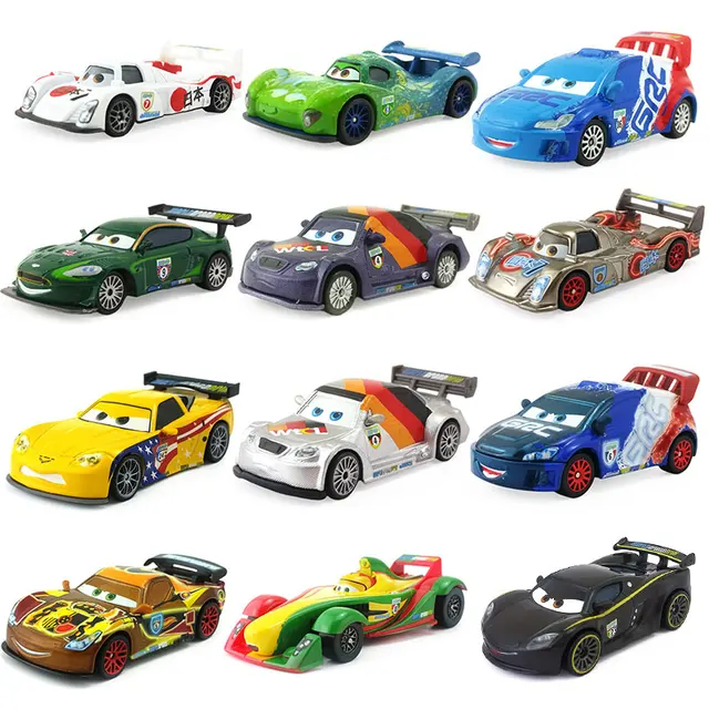 Cars2 National Racer Car Model USA France German Japan Brazil Russia Country Car Rare Collection Metal Diecast Boy Toy 1/55 1