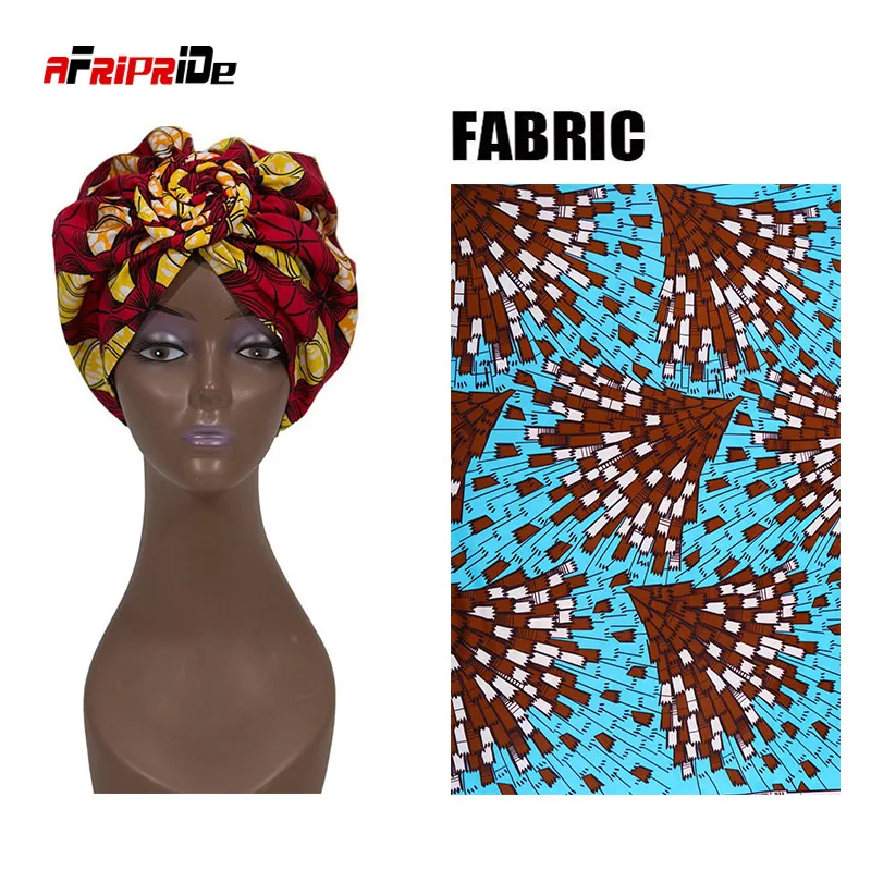 Уже сделанный Африканский головной галстук для женщин, нигерийские шарфы для девушек, женский головной платок из чистого хлопка, красивый свадебный тюрбан WYB448 - Цвет: 13