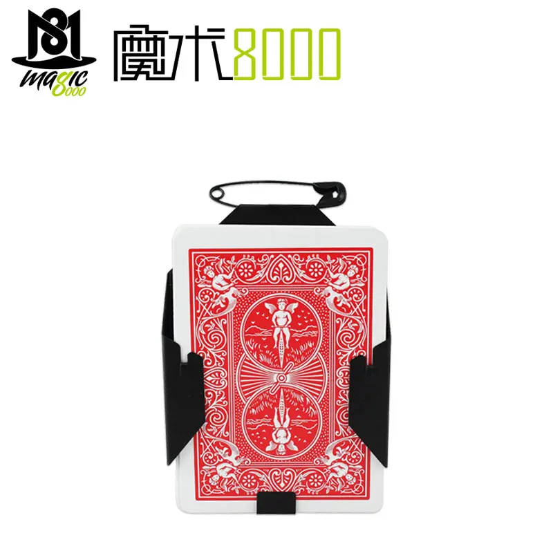 

Manipulation Cards Clip poker holder Stage Magic Tricks Black Card Device Magic accessories for professional Accessories