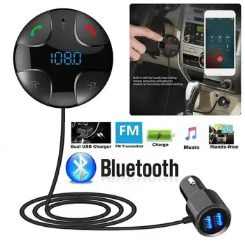 Bluetooth fm変調器車の高速充電器ハンズフリー車トーキングトランスミッタキットプレーヤーワイヤレスMP3ラジオカーアダプターm1I6