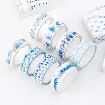 

Washi Tape Craft Sticky Album Stationery Scrapbooking 7m Haze Blue Fancy Masking Tape DIY Gifts Self Adhesive Decorative Tape