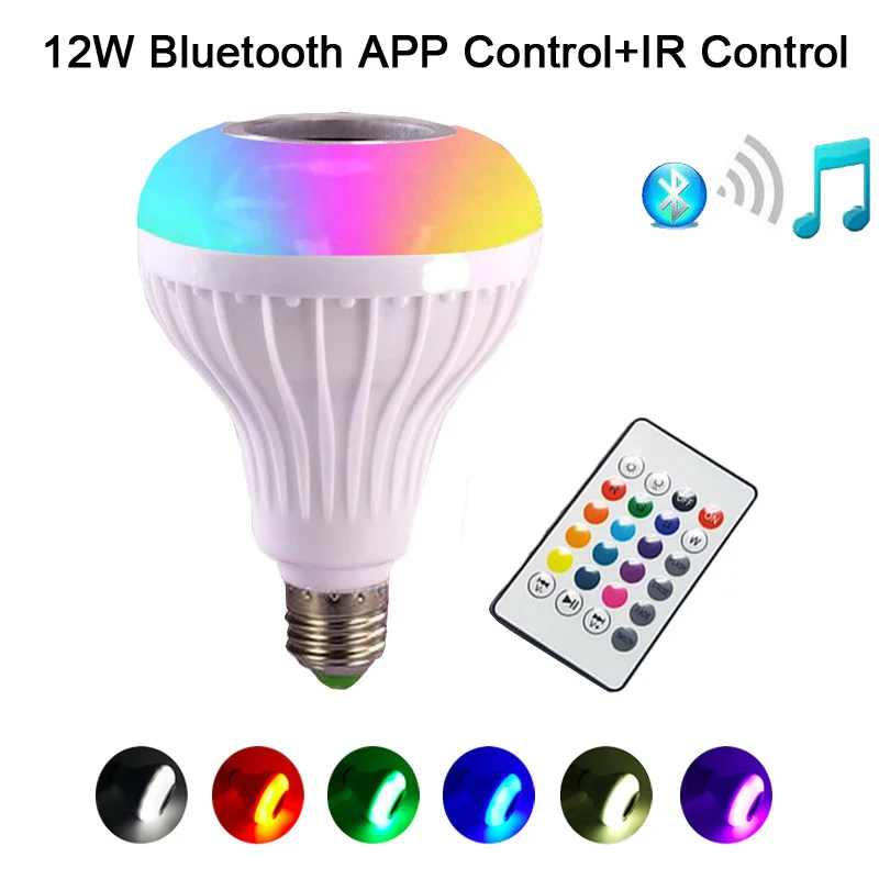 Новинка 15 Вт Bluetooth умная лампа светодиодный 5 Вт 10 Вт RGB волшебная лампа E27 светильник для изменения цвета умный дом светильник ing совместимый с IOS/Android - Испускаемый цвет: Bluetooth RGB 12W