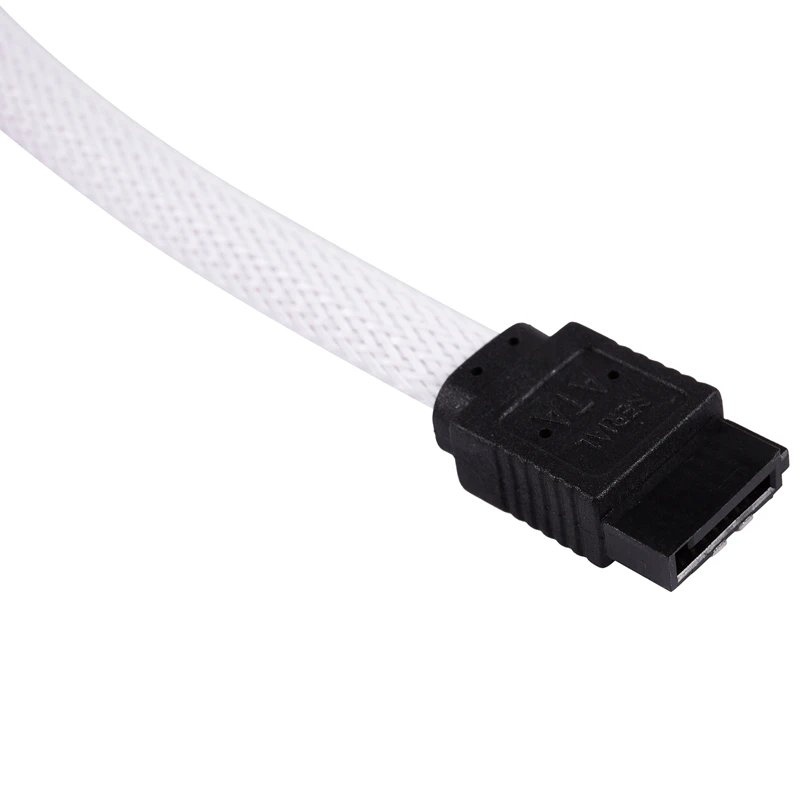 50 см SATA 3,0 III SATA3 7pin кабель для передачи данных 6 ГБ/сек. SSD Кабели HDD жесткий диск кабель для передачи данных с нейлоновыми рукавами премиум версия(белый
