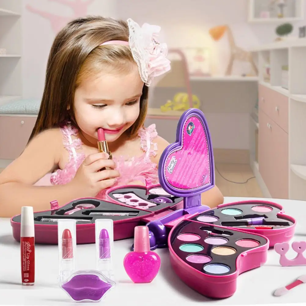 

1PC Pretend Play Cosmetics Kit Toys Girls Makeup Tools Set Simulation Lipstick And Eye Shadow For Kids