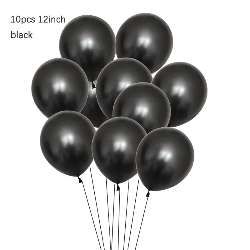 10pcs 12inch black Круглый шар из фольги с изображением звезды Нового года, шар с цифрами для рождества, домашние вечерние шары, украшение на год, товары для декора - Цвет: 10pcs 12inch black