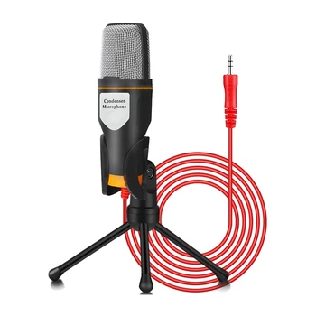 

with Mic Stand, Professional 3.5mm Jack Recording Condenser Microphone Compatible with PC, Laptop, iPad, Phone