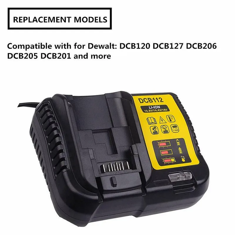 Новое быстрое мульти зарядное устройство для Dewalt 10,8-18 в XR Li-Ion DCB112 быстрое зарядное устройство DCB112 литиевая батарея зарядное устройство