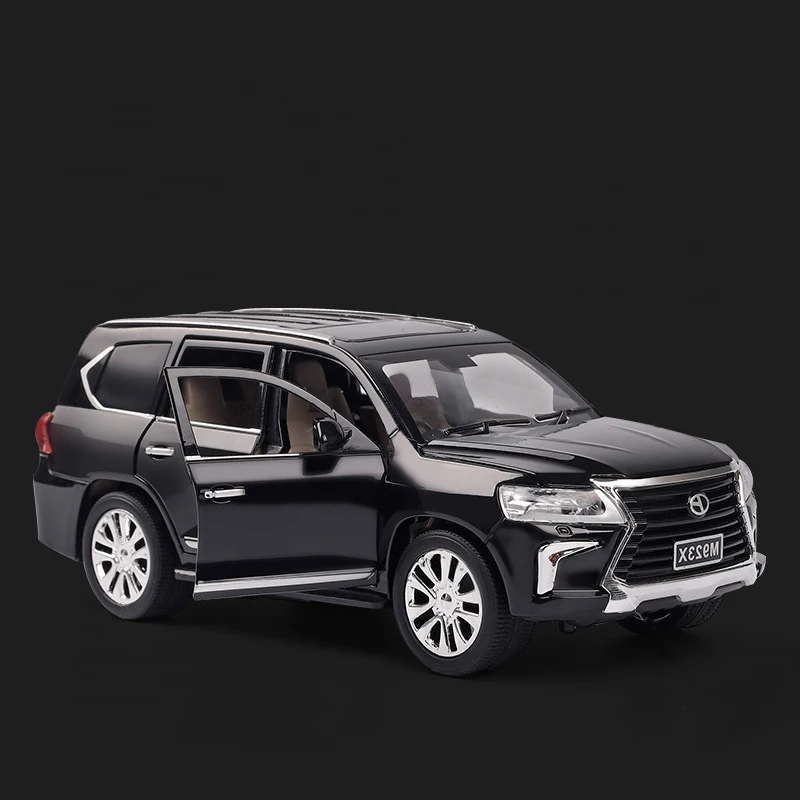 Модель автомобиля из искусственного сплава 1:24 Lexus LX570 Echo Acoustooptic автомобильные игрушки коллекция подарков на Рождество и день рождения